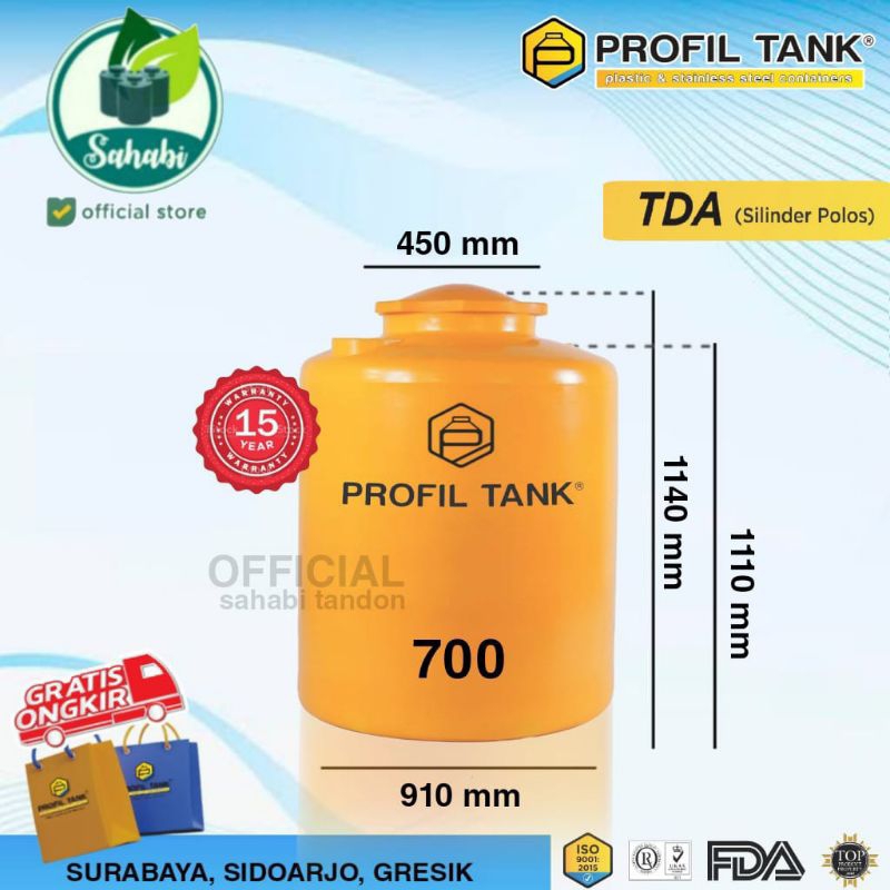 Tandon Air / Tangki Air / Toren Air PROFIL TANK Ukuran 700 Liter Invoice