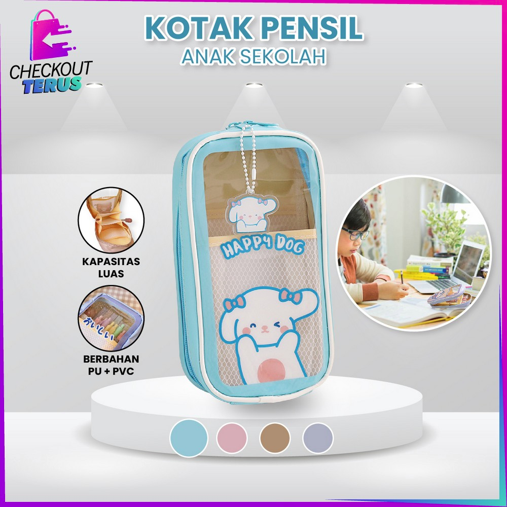 

CT A61 Tempat Pensil Anak Transparan Motif Kartun Multifungsi Gaya Korea Tempat Alat Tulis Pulpen Perlengkapan