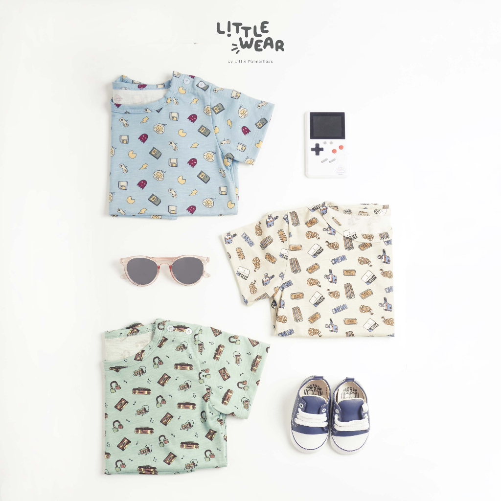 Little Wear 1-5Y Printed Tee Little Palmerhaus Tshirt Anak Unisex Motif Terbaru