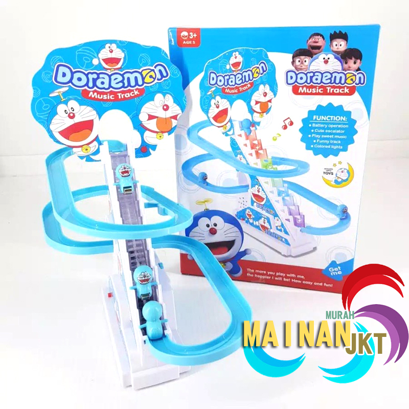 MAINANKEI MAINAN ANAK MURAH DORAEMON 668-8 KERETA TANGGA TERDAPAT MUSIK DAN BERJALAN MAINAN EDUKASI ANAK