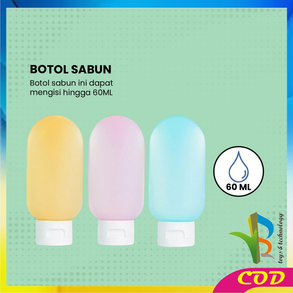 RB-C852 Botol Travel Portable Tempat Sabun Cair Botol Sabun Lotion Travelling / Travel Botol Refill Plastik Fliptop Tempat Isi Ulang Cosmetic