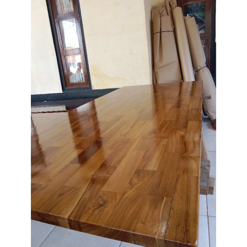 papan laminasi kayu jati asli