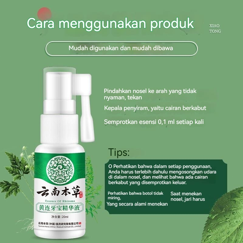 Obat sakit gigi spray Perawatan gigi Gusi bengkak semprot 20ML Herbal ampuh Mulut sariawan / Sakit gigi / Radang gusi / Berlubang / Bau mulut Antibakteri herbal perawatan mulut tersedia untuk dewasa dan anak-anak pereda nyeri cepat