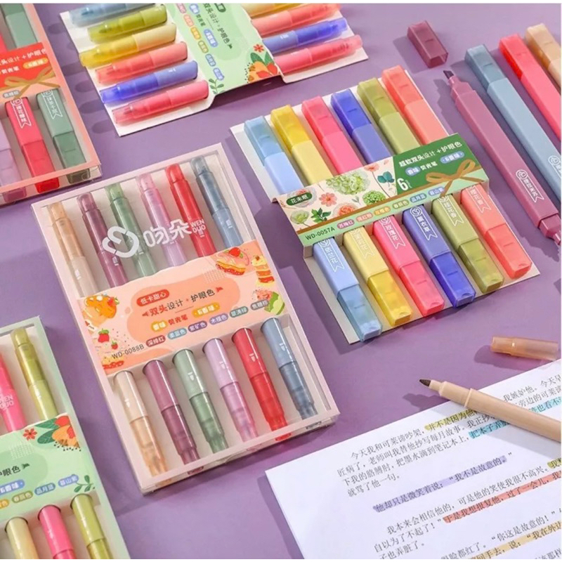 

STABILO BALOK MACARON COLOR 1 SET 6 PCS DUAL TIP PEN HIGHLIGHTER