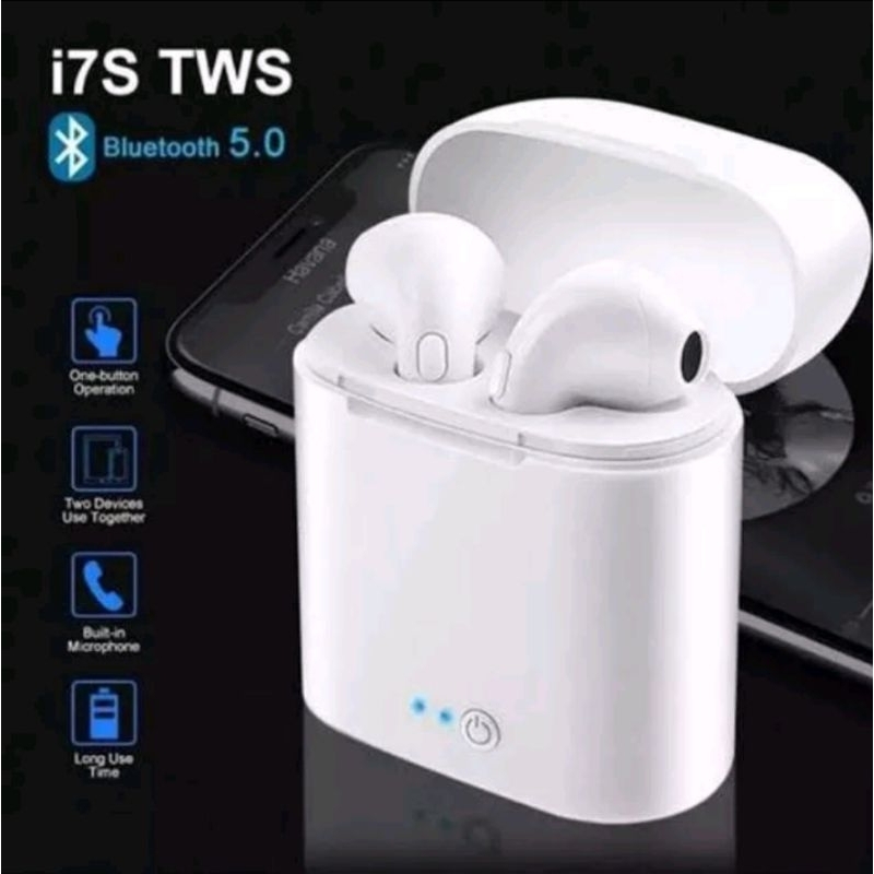 Headset Stereo Bluetooth I7S TWS Versi 5.0 Tanpa Kabel - Sport True Wireless Earphone I7S