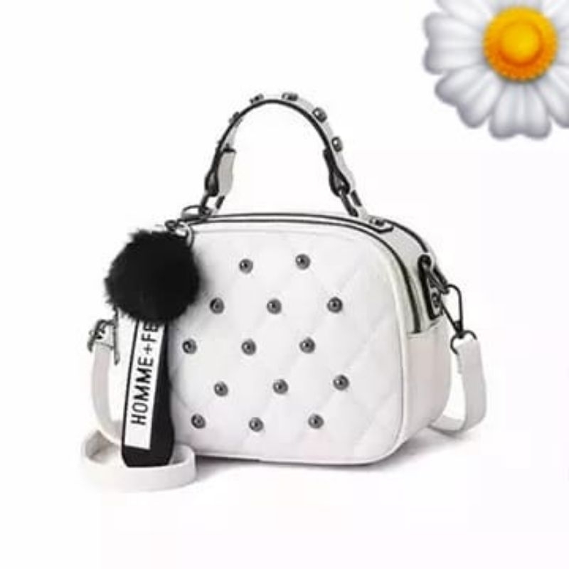 Bundara.id Ta-1132 (Tanpa gantungan &amp; Pompom) Tas selempang cantik aurora Tas wanita tali panjang