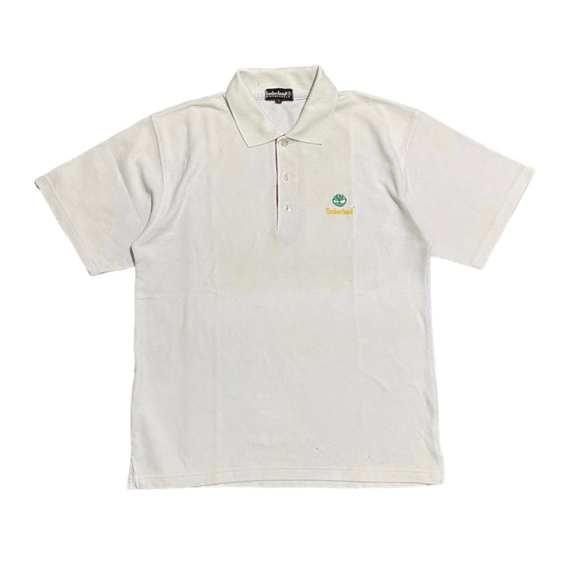 Kaos kerah polo shirt timberland wiatheargear outdoor putih