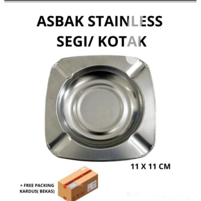asbak rokok stainless / asbak murah kotak