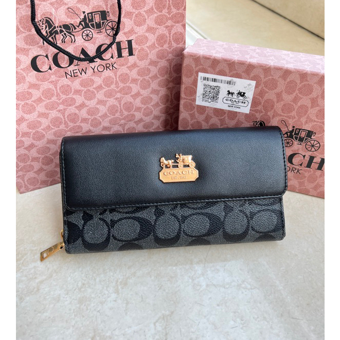 HIMALAYA- BEST SELLER DOMPET TUTUP COACC WALLET FULL EMBOS FREE BOX+PAPERBAG