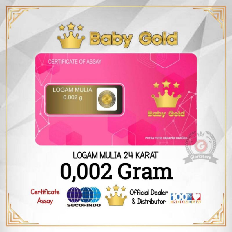 Baby Gold Logam Mulia 0.002 gr