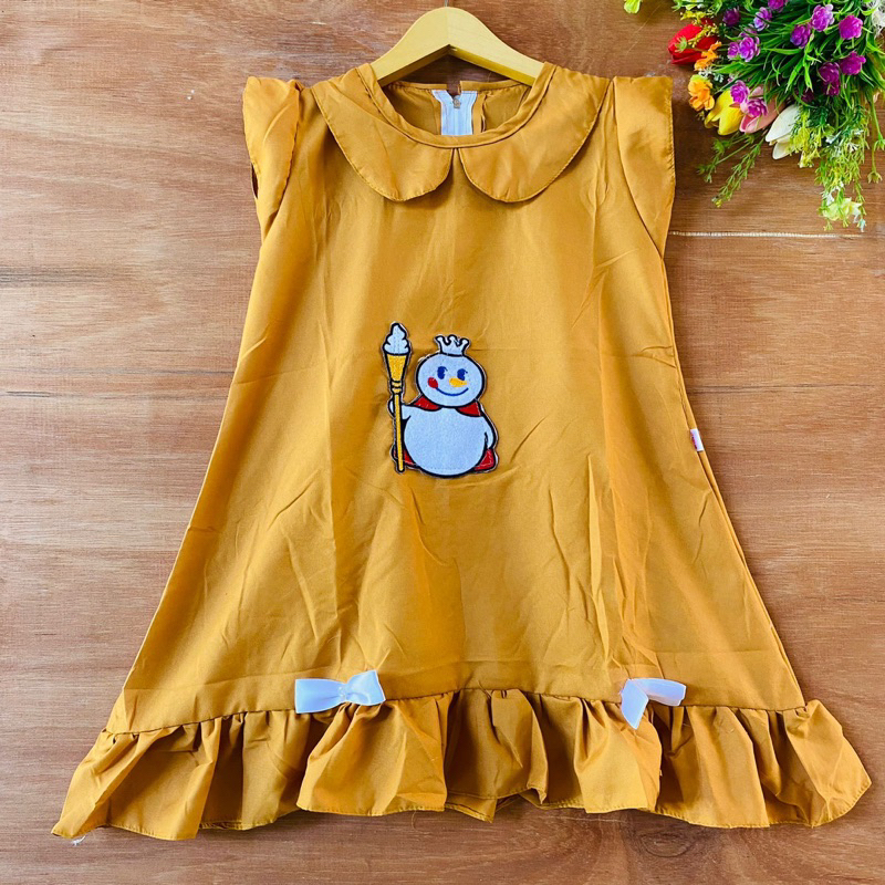 Dress Anak 2 3 4 5 6 Tahun Dress Anak Cewek Perempuan Dress Mixue viral terbaru lucu kekinian ( Dress Mixue )