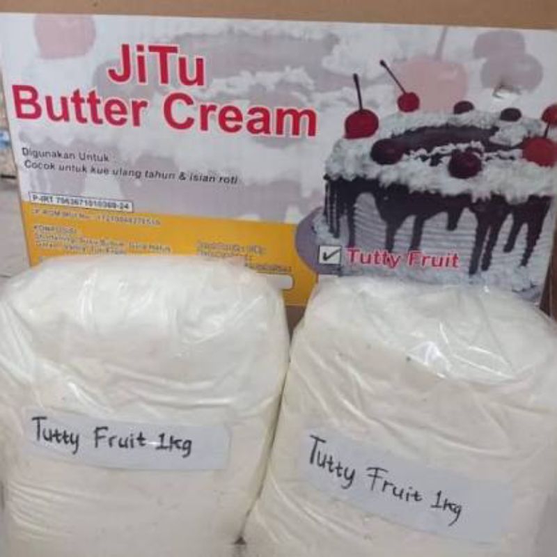 

butter cream vanilla/tuty fruity mix 500 gr repack