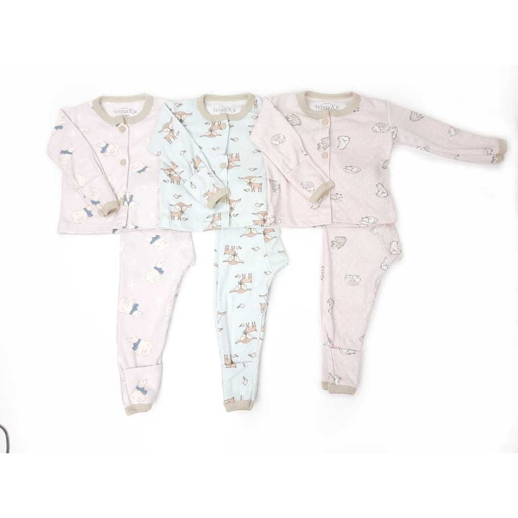 WINTEKU Basic Set ClassicAnimal GIRL-Setelan Kancing Kids and Baby Classic Animal GIRL