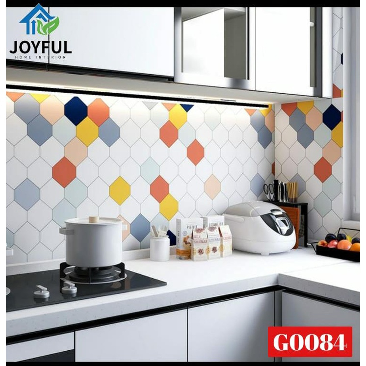 Wallpaper Sticker Dapur &amp; Kamar Mandi Anti Air Minyak dan Api • 60cm X 250cm