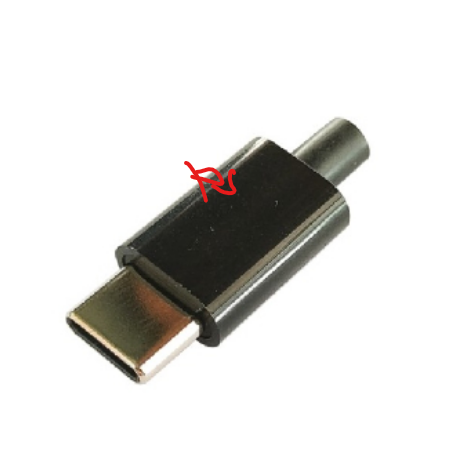 Kepala Konektor USB Type-C Male 4 pin Model Colok dengan Cover ready stock hitam atau putih sesuai s