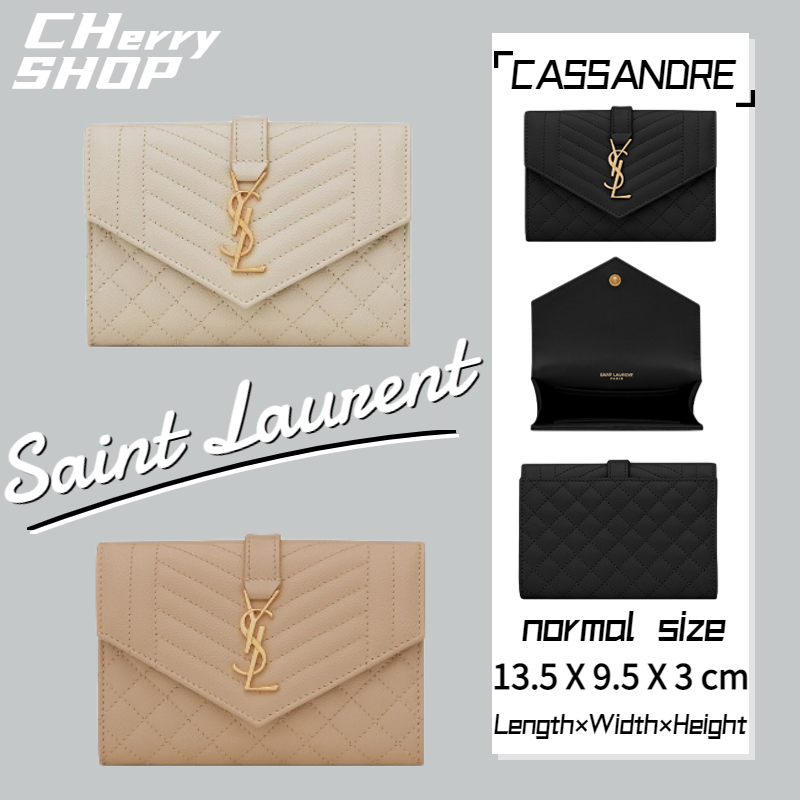 ✨100% authentic Saint Laurent Amplop Kecil Amplop Dompet YSL