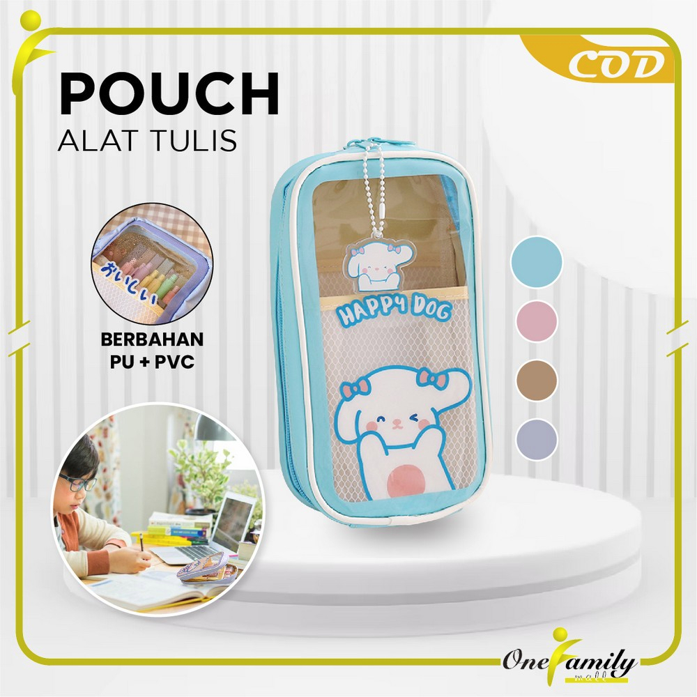

ONE-A61 Tempat Pensil Anak Transparan Motif Kartun Pencil Case Multifungsi Ala Korea Pouch Serbaguna / Tempat Alat Tulis Tempat Pulpen Perlengkapan Sekolah