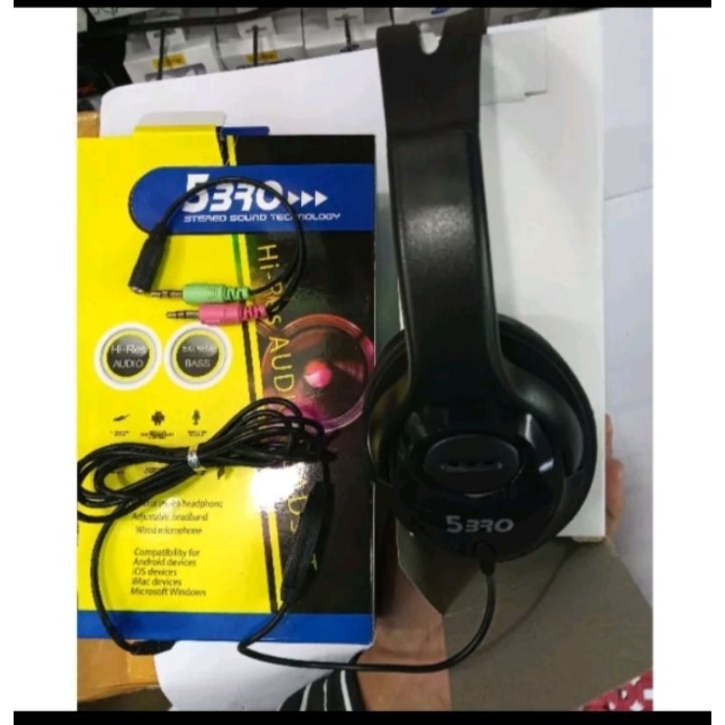 Headphone headset stereo sound technologi 5BRO/HK+MIC