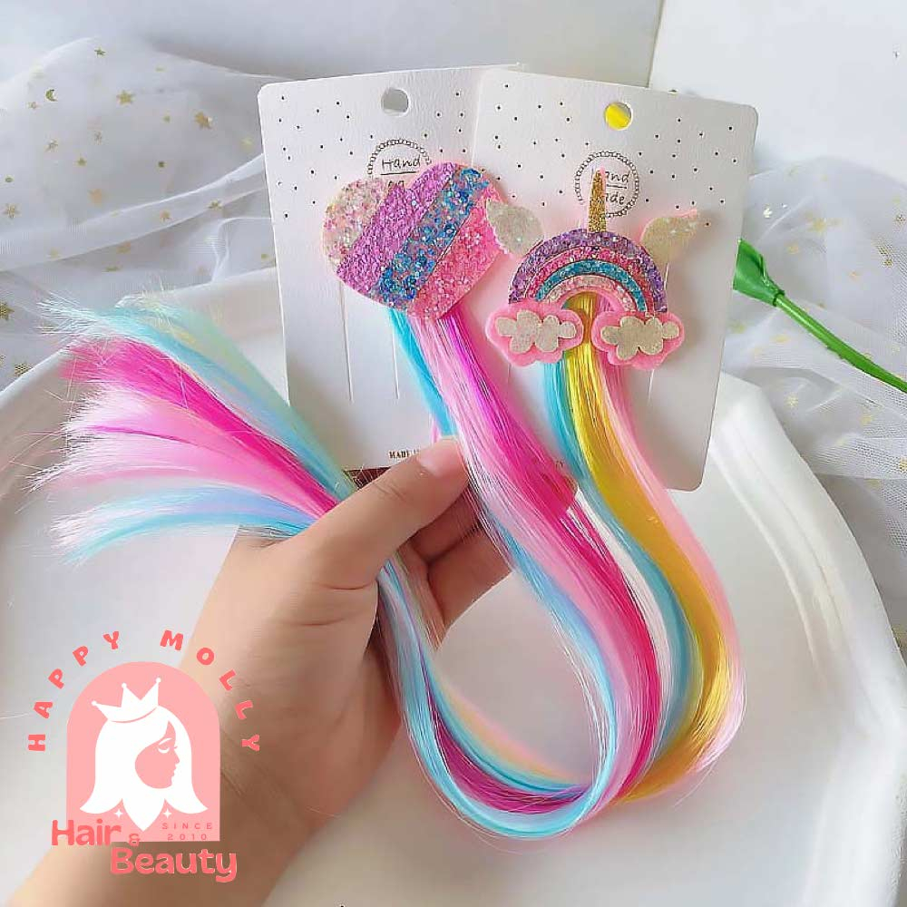 Jepit Rambut Highlight Palsu - Hiasan Anak Perempuan Korea - Unicorn W8192 ( Group )
