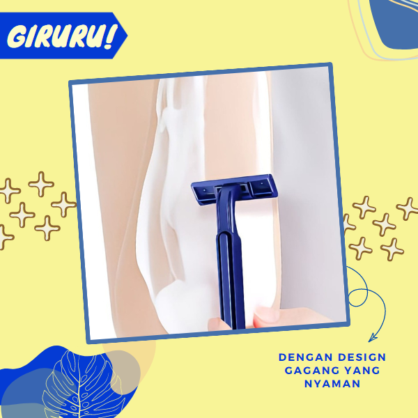 Alat Cukur Kumis dan Jenggot Biru 2 Mata Pisau Serbaguna / Pisau Cukur Dengan 2 Mata Pisau / Pisau Cukur Kumis Dan Jenggot