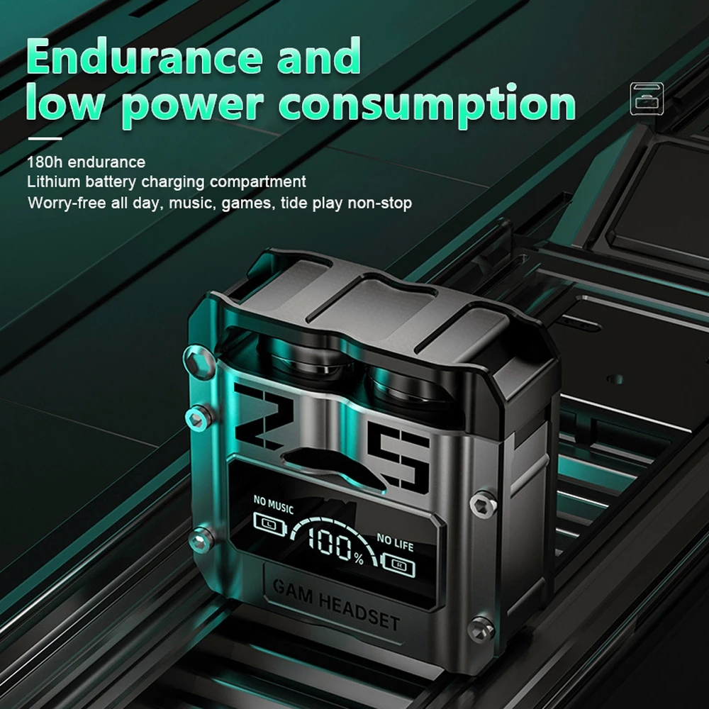 Headset Wireless TWS M25 Sports With Powerbank Earphones Bluetooth AH074 - XOBOX