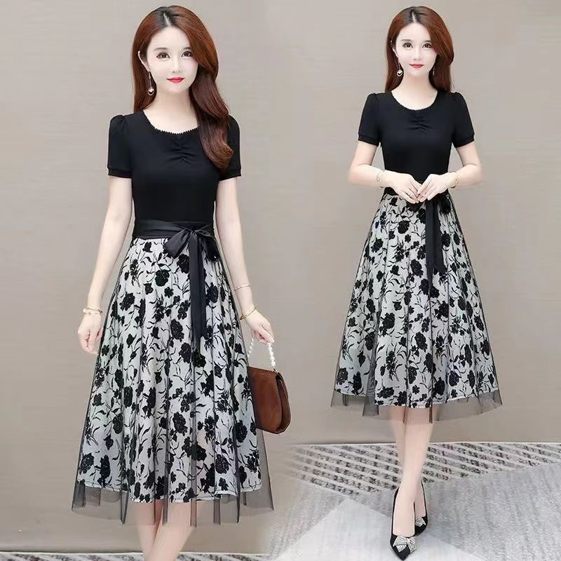 Dress Pola TuTu Tile Bintik Bintik Polkadot M452