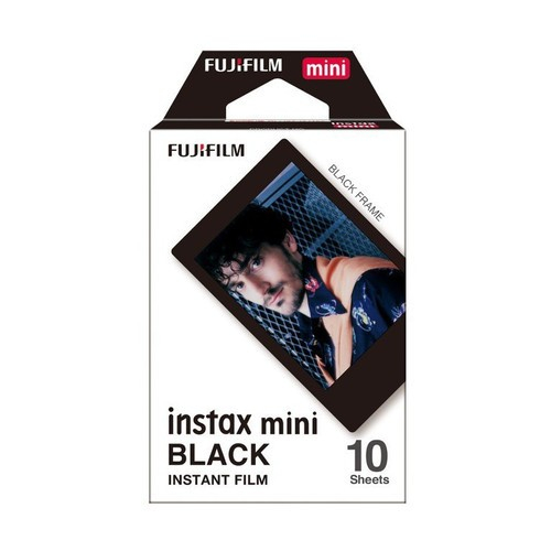 Fujifilm Instax Paper Mini Polaroid Film Black Frame isi 10 Pcs Original