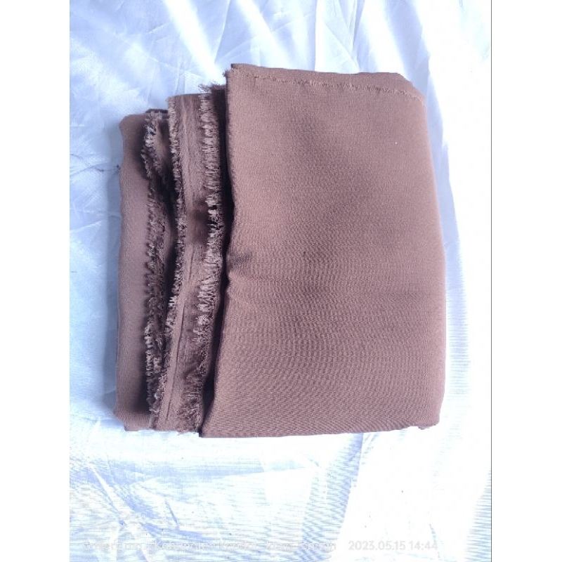 kain sisa roll wolfis, wollycrepe, jetblack, safir