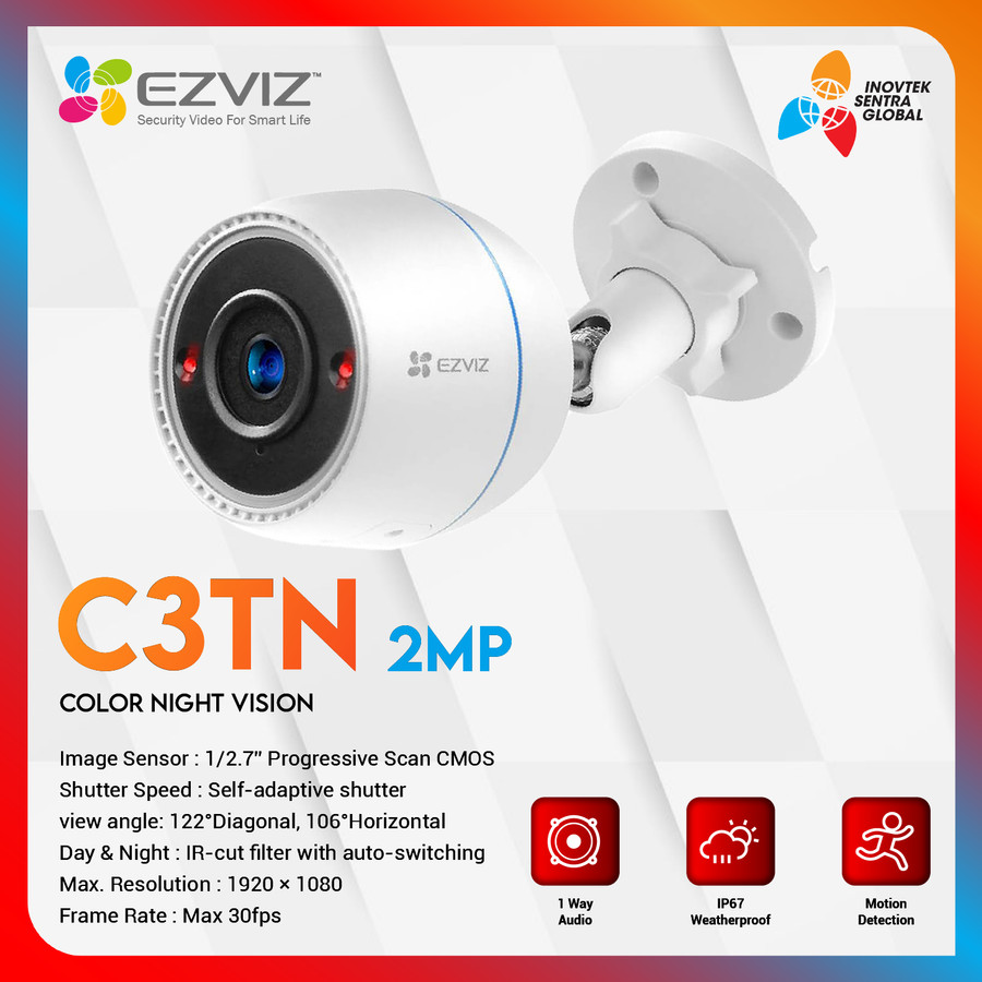 EZVIZ C3TN CCTV OutPro 2MP / 3MP Outdoor IP Camera - GARANSI RESMI
