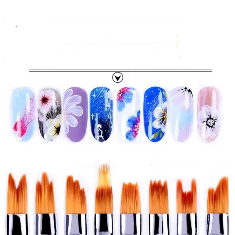 Set Pen Brush Nail Art Flower Line / Kuas Lukis Kutek Gambar Bunga Garis