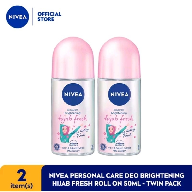 NIVEA HIJAB ROLL ON ISI 2 PCS DEODORANT PARFUM 50 ML 50ML