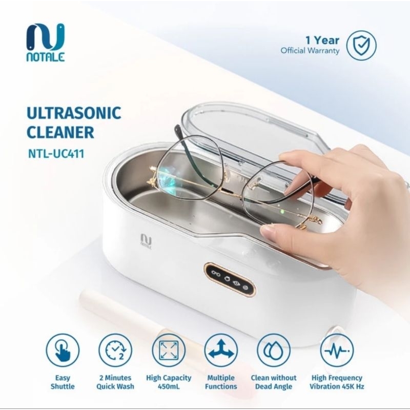 Notale Pembersih Kacamata dan Perhiasan Ultrasonic Cleaner