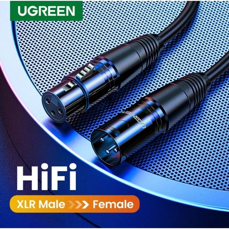 Ugreen XLR Cable Microphone Audio Male to Female 2M - 20710