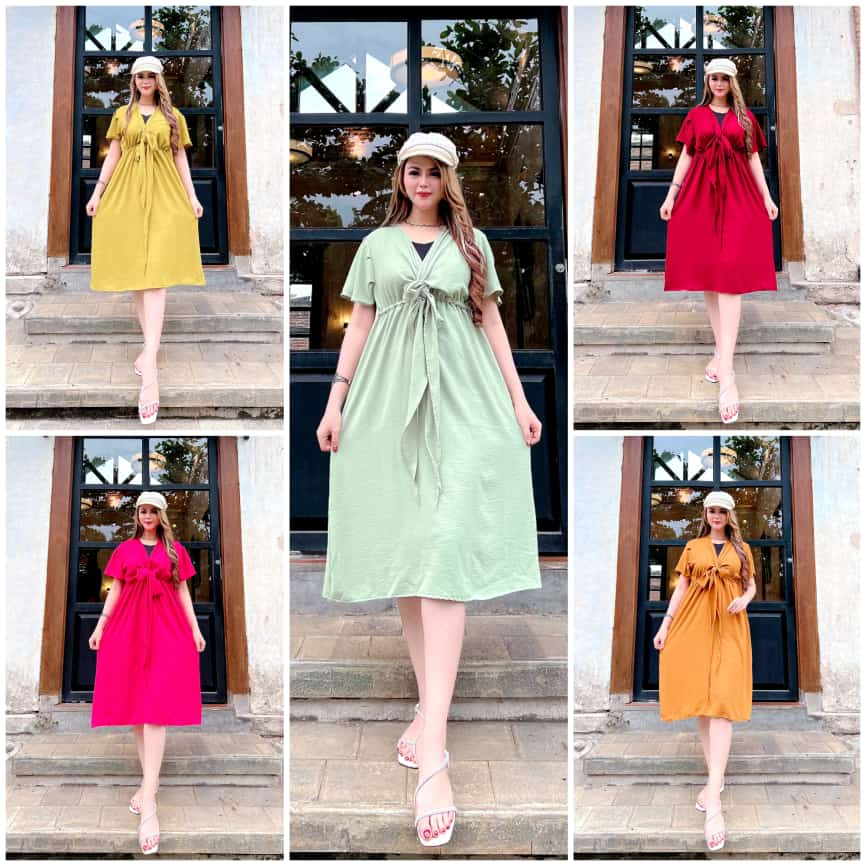 NEW DASTER CRINKLE AIRFLOW PREMIUM, MIDI DRES TERBARU 2023