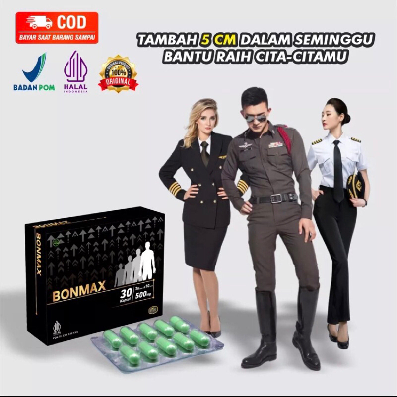Bonmax Peninggi Badan Original Asli Suplemen Peninggi Badan - Obat Peninggi Badan Anak Remaja Dewasa