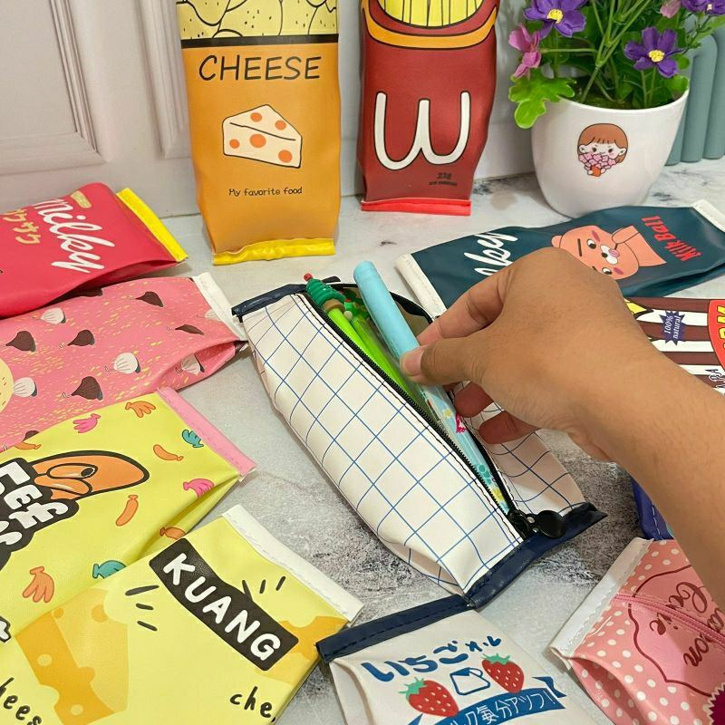 

Kotak pensil bentuk Bungkus Makanan kotak pensil viral kekinian tempat pensil unik