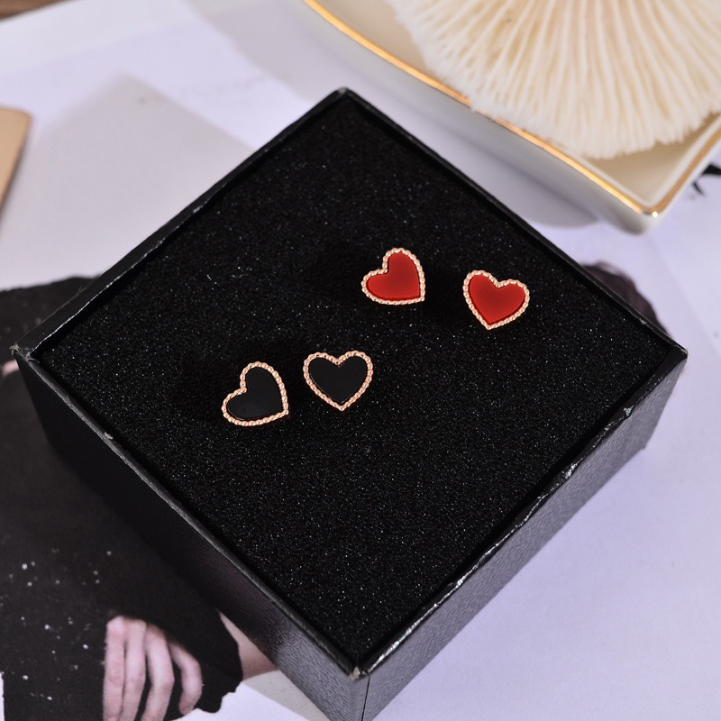 anting titanium original hati merah asli stainless steel terbaru termurah tercantik model korea