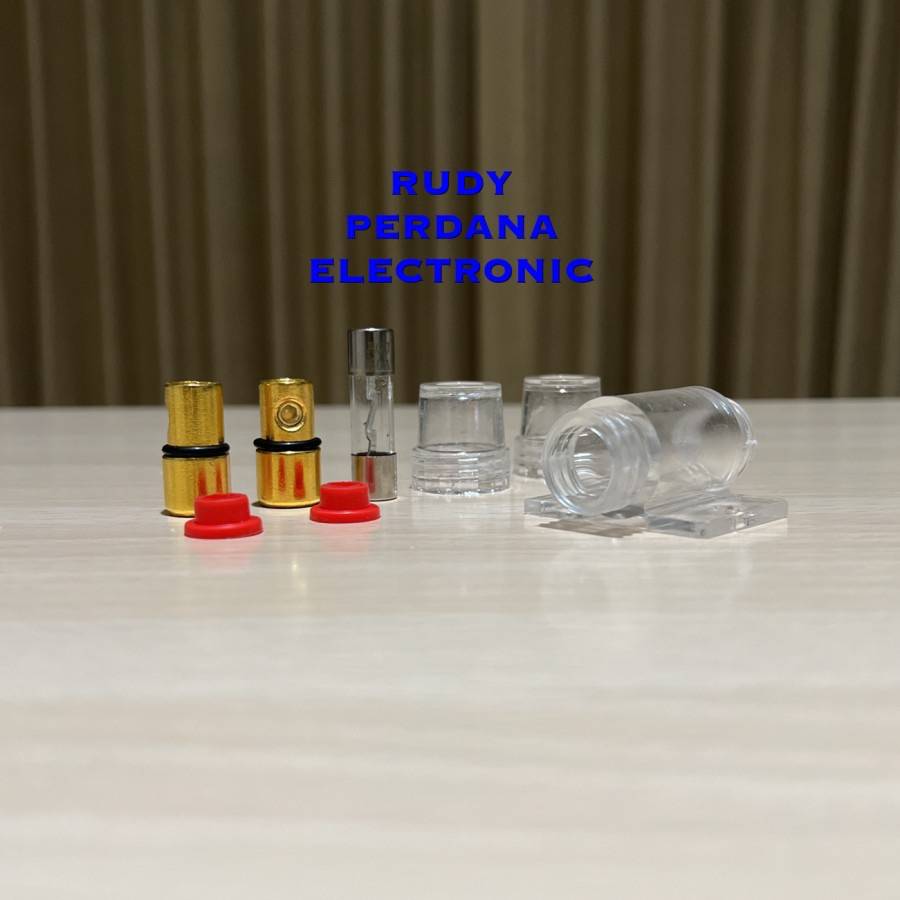 FUSE TUBE HOLDER TEMPAT SEKRING TABUNG BESAR AUDIO MOBIL 60 A AMPERE