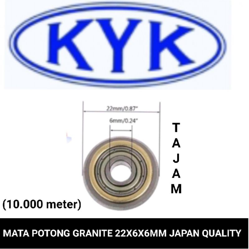 mata potong granite 22x6x6mm (10.000 meter ) KYK Japan quality