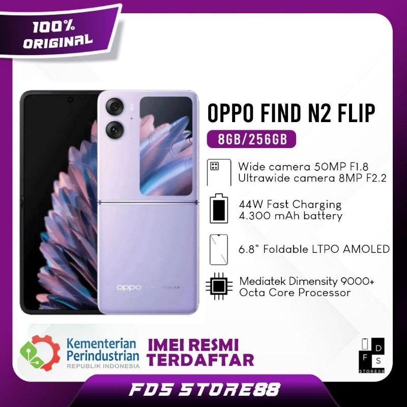 OPPO Find N2 Flip 8/256 GB 8GB 256GB Garansi Resmi Oppo Indonesia