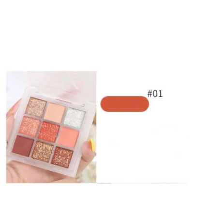 LAMEILA EYESHADOW PALLETE 9 WARNA PIGMEN GLITTER