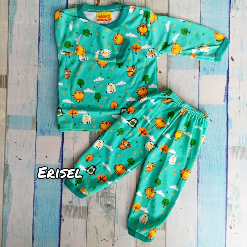 1Set Baju Bayi Piyama Oblong 0-12 Bulan