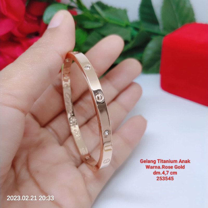 Gelang Tangan Anak Titanium Premium Anti Karat Tidak Mudah Luntur Terlaris Termurah