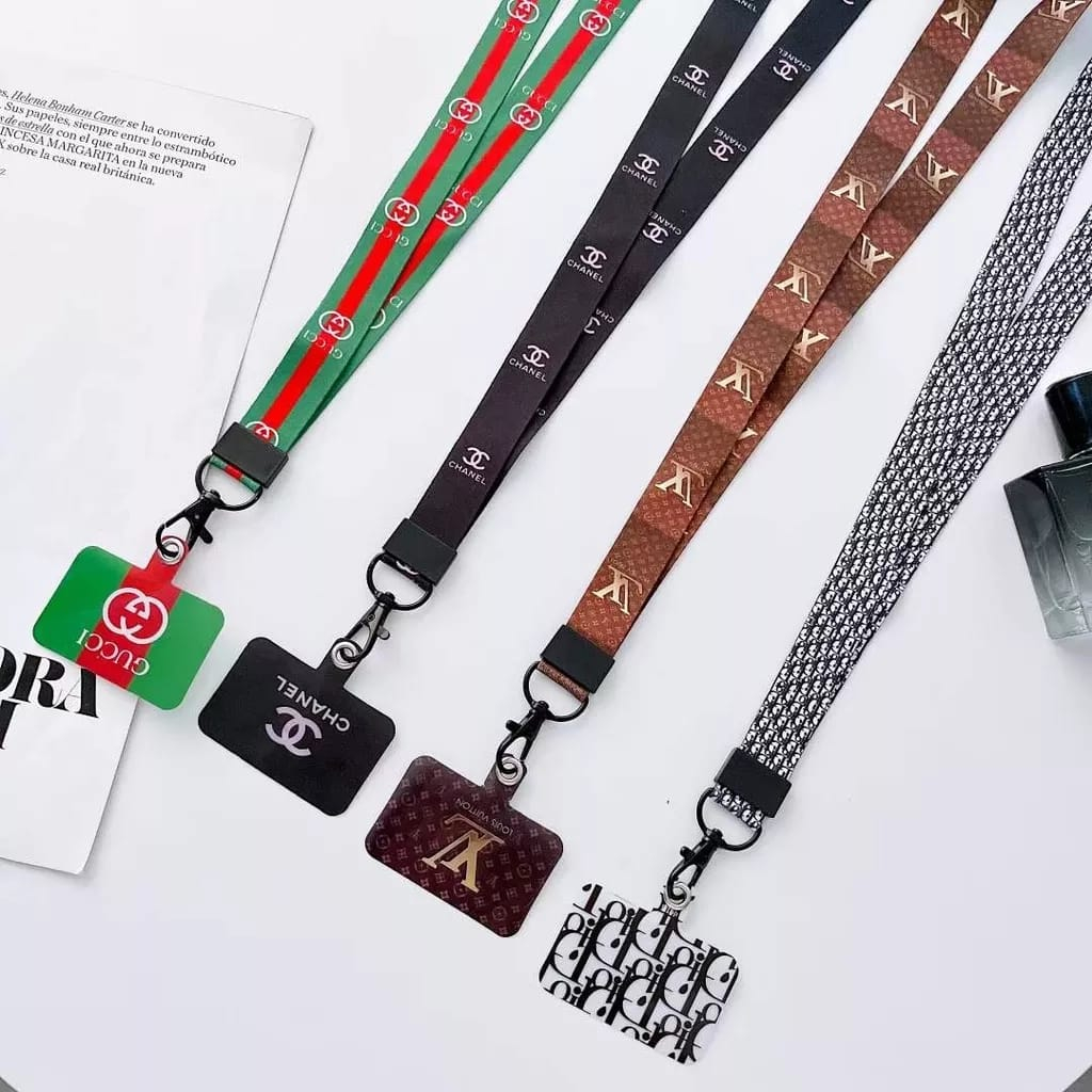 NEW DESIGN TALI LANYARD / STRAP GANTUNGAN HP MOTIF BRANDED UNIVERSAL