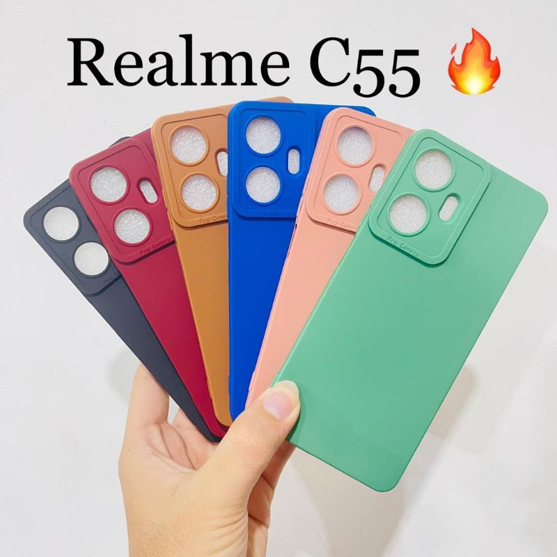 Softcase macaron pro camera for Realme C55