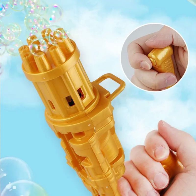 Bubble Gun Mainan Anak Gatling Electric Tembakan Pistol Balon Gelembung Busa Sabun Blower Machine