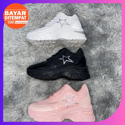 KZT-SW337 Sepatu Sneakers Wanita Fashion Korea Berlogo Bintang