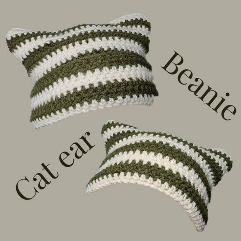 Crochet Cat Ear Beanie