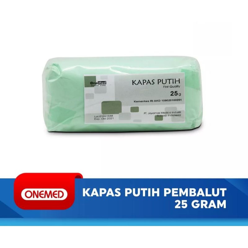 KAPAS PUTIH PEMBALUT 25 gram ONEMED #AMG