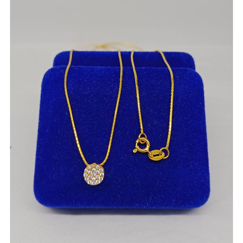 kalung kasandra ukir + liontin tusuk bulat gepeng corr mp full kecil/ kalung perak asli silver 925 lapis emas/ kalung fashion terbaru